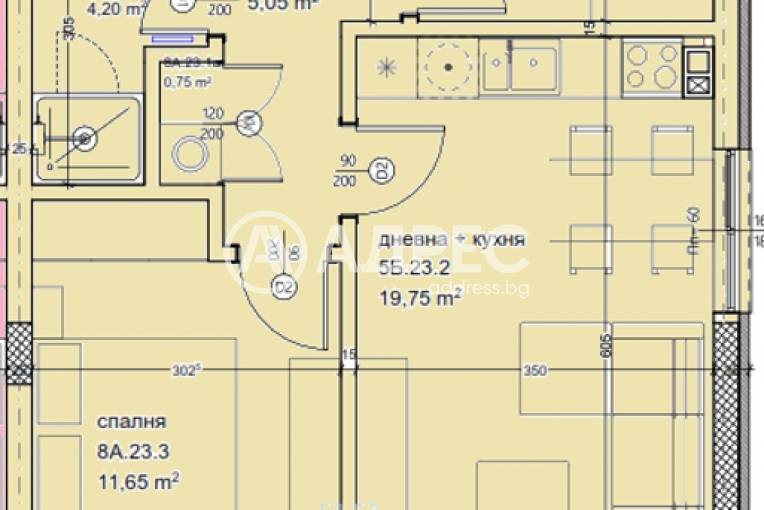 Тристаен апартамент, Варна, Кайсиева градина, 700944, Снимка 1