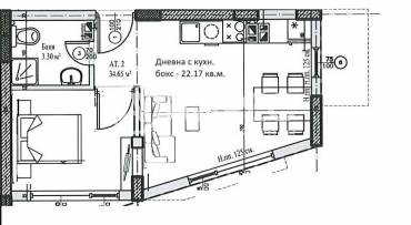 Двустаен апартамент, София, Манастирски ливади - изток, 619945, Снимка 1