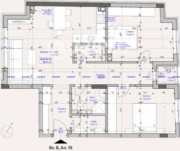 Тристаен апартамент, София, Лагера, 686946, Снимка 1