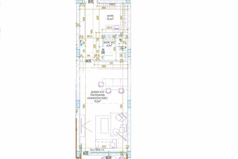 Едностаен апартамент, Варна, к.к. Чайка, 669947, Снимка 4