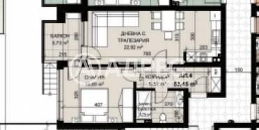 Двустаен апартамент, Стара Загора, Аязмото, 678948, Снимка 1