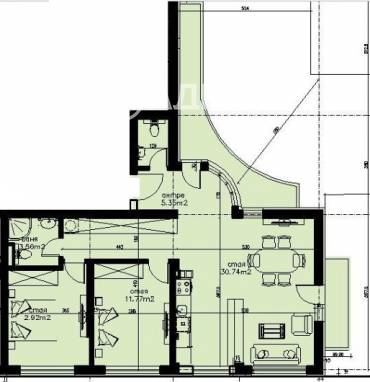 Тристаен апартамент, София, Оборище, 654949, Снимка 1