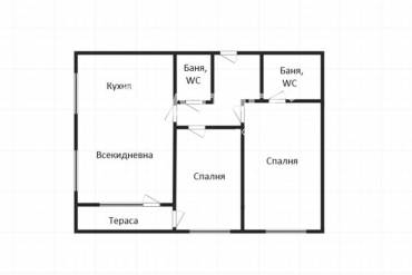 Тристаен апартамент, Бургас, Изгрев, 681949, Снимка 1