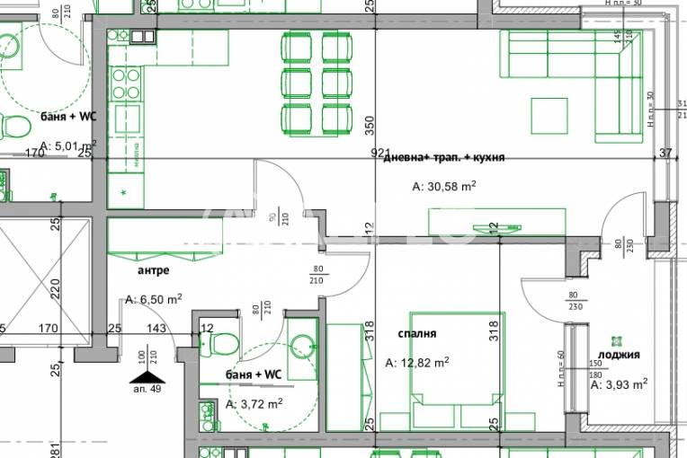 Двустаен апартамент, Бургас, Мадика, 688949, Снимка 2