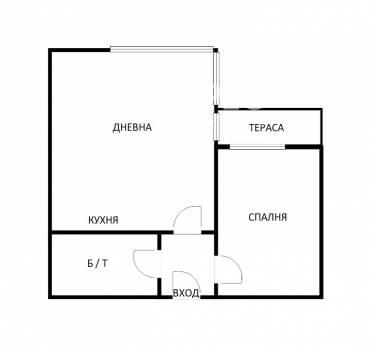 Двустаен апартамент, Варна, м-ст Пчелина, 615952, Снимка 1