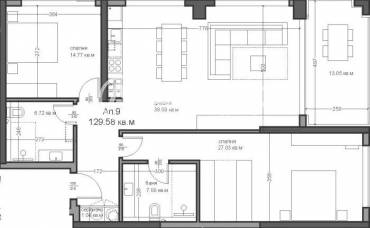 Тристаен апартамент, Варна, Аспарухово, 639953, Снимка 1