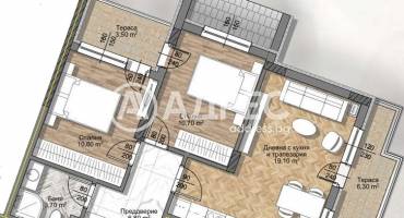 Тристаен апартамент, София, Овча купел, 692953, Снимка 2