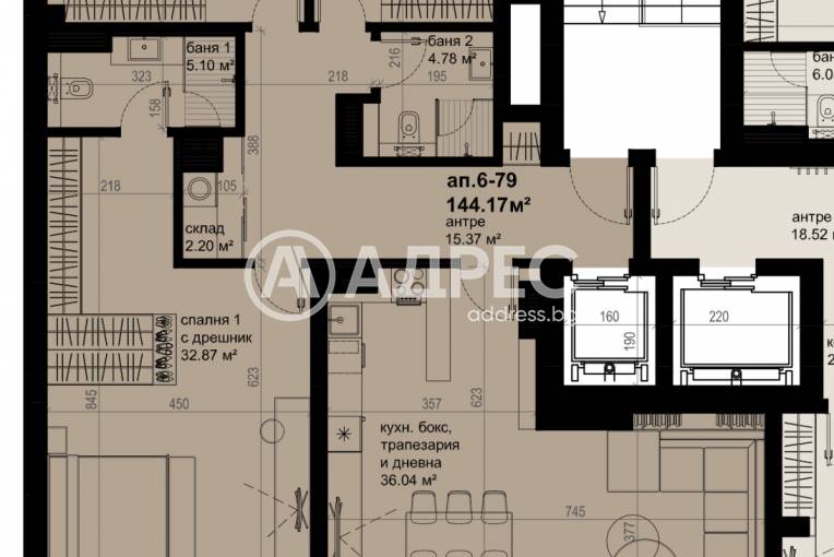 Многостаен апартамент, Бургас, Изгрев, 671954, Снимка 1