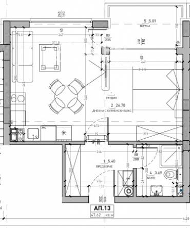 Двустаен апартамент, София, Малинова Долина, 675954, Снимка 1