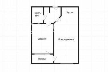 Двустаен апартамент, Бургас, Меден рудник - зона В, 694955, Снимка 1