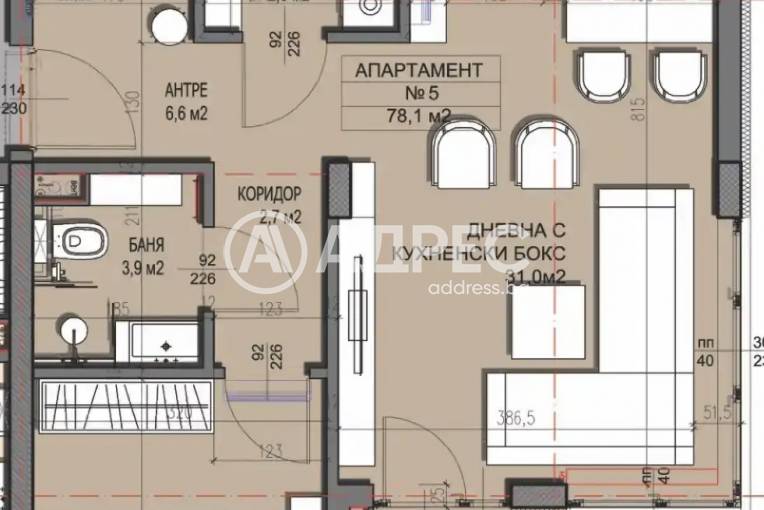 Двустаен апартамент, София, Драгалевци, 639956, Снимка 8