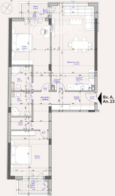 Тристаен апартамент, София, Лагера, 686959, Снимка 1