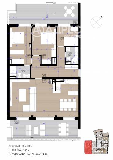 Многостаен апартамент, София, Полигона, 644962, Снимка 1