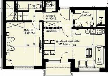 Двустаен апартамент, София, Оборище, 654962, Снимка 1