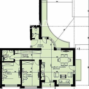 Тристаен апартамент, София, Оборище, 654964, Снимка 1