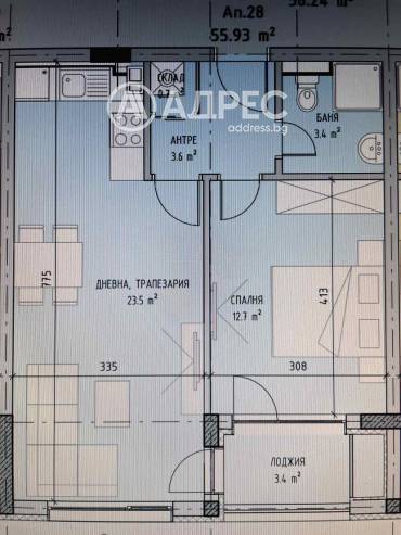 Двустаен апартамент, София, Малинова Долина, 655964, Снимка 1
