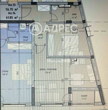 Двустаен апартамент, София, Малинова Долина, 655967, Снимка 1