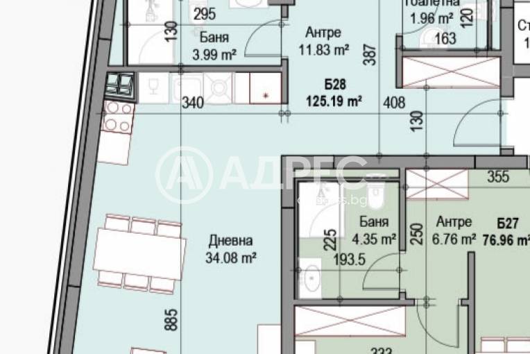 Тристаен апартамент, София, Суха река, 685967, Снимка 1