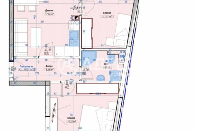 Тристаен апартамент, София, Слатина, 684968, Снимка 4