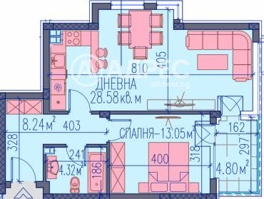 Двустаен апартамент, Пловдив, Тракия, 680969, Снимка 1