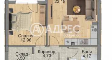 Двустаен апартамент, София, Княжево, 661971, Снимка 1