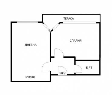 Двустаен апартамент, Варна, Лятно кино Тракия, 673971, Снимка 1