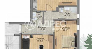 Тристаен апартамент, София, Княжево, 661972, Снимка 1