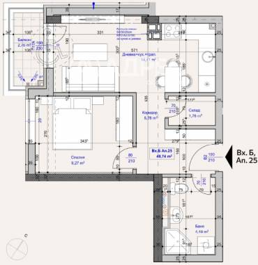 Двустаен апартамент, София, Лагера, 686972, Снимка 1