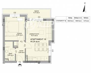 Двустаен апартамент, Бургас, Сарафово, 674974, Снимка 1