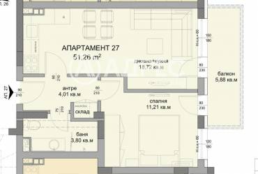 Двустаен апартамент, Бургас, Сарафово, 674975, Снимка 1