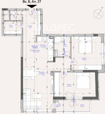 Тристаен апартамент, София, Лагера, 686977, Снимка 1