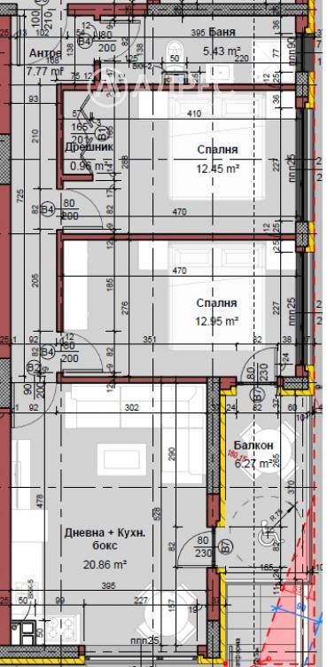 Тристаен апартамент, Варна, Виница, 656978, Снимка 1