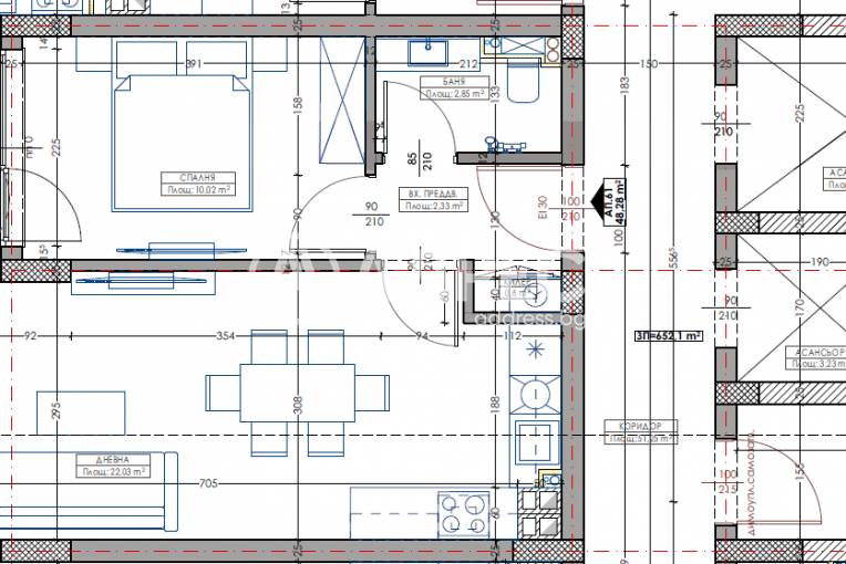 Двустаен апартамент, Варна, Владислав Варненчик, 682980, Снимка 3