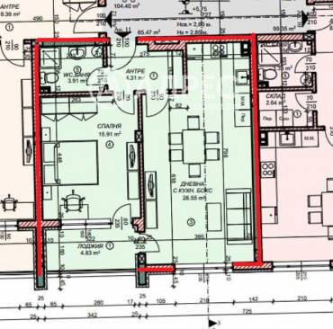 Двустаен апартамент, Велико Търново, Картала, 665981, Снимка 1