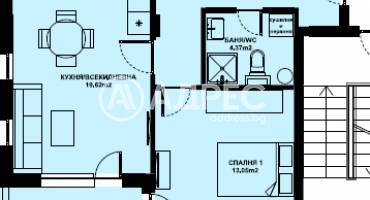 Двустаен апартамент, Благоевград, Изгрев, 673993, Снимка 1