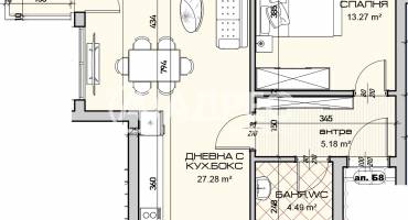 Двустаен апартамент, Варна, Виница, 685993, Снимка 2