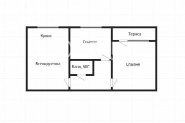 Двустаен апартамент, Бургас, Изгрев, 697997, Снимка 1